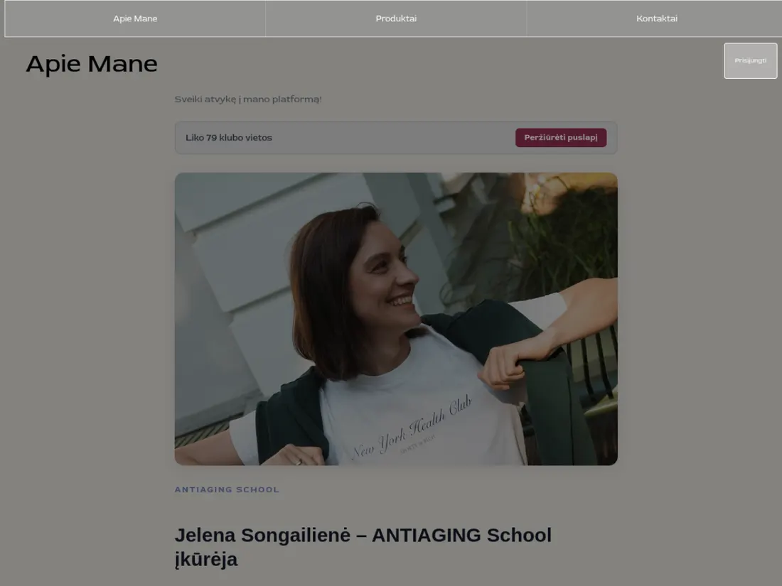 Anti-Aging School website preview